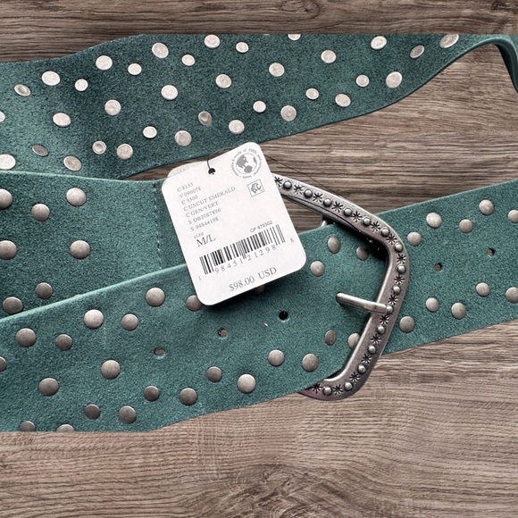 NWT Free People Gemini Hip Belt in Uncut Emerald - Picture 6 of 10